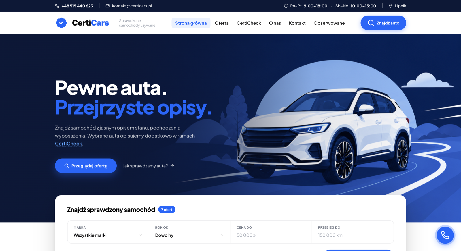 CertiCars - platforma komisowa certyfikowanych aut używanych