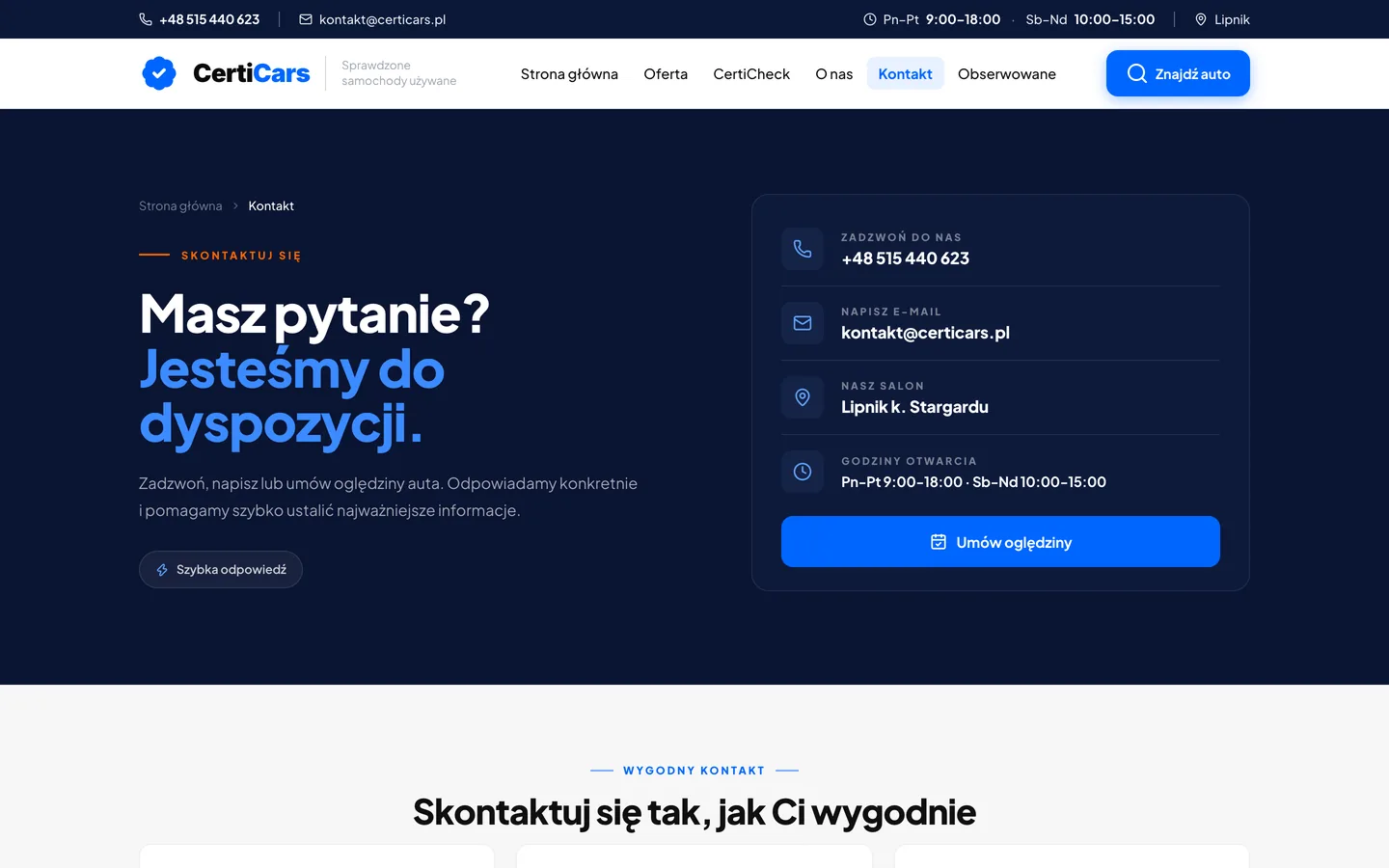 Kontakt bez formularza na siłę