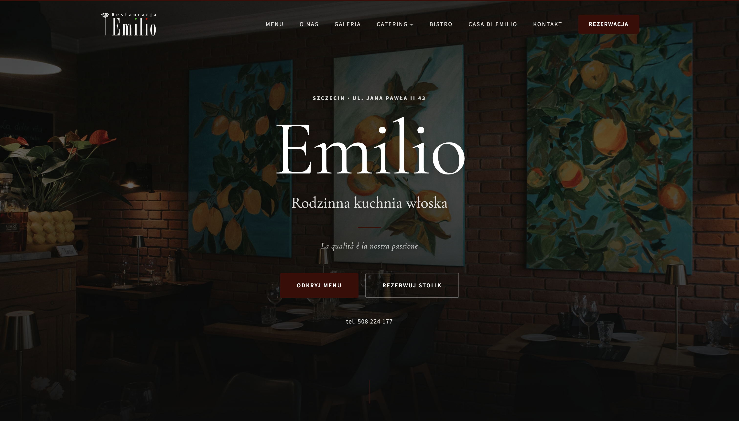 Restauracja Emilio - rodzinna kuchnia włoska Szczecin