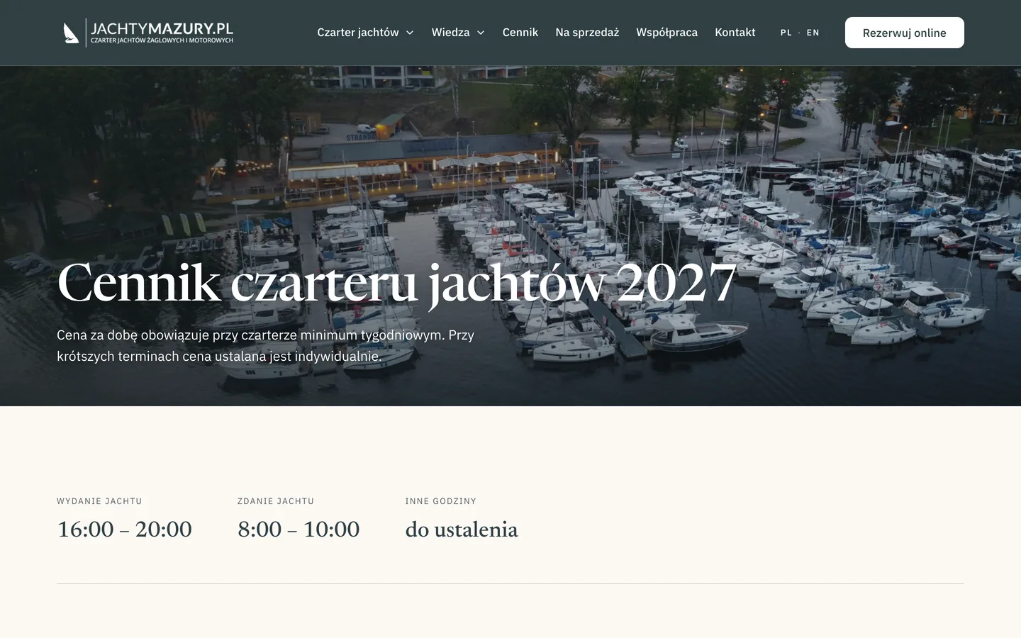 Cennik z godzinami wydania