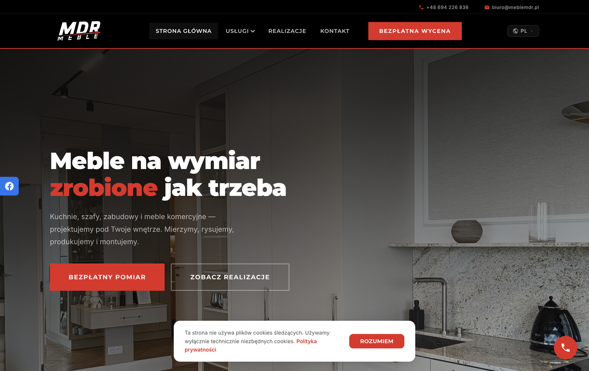 MDR Meble - meble na wymiar kuchnie szafy zabudowy