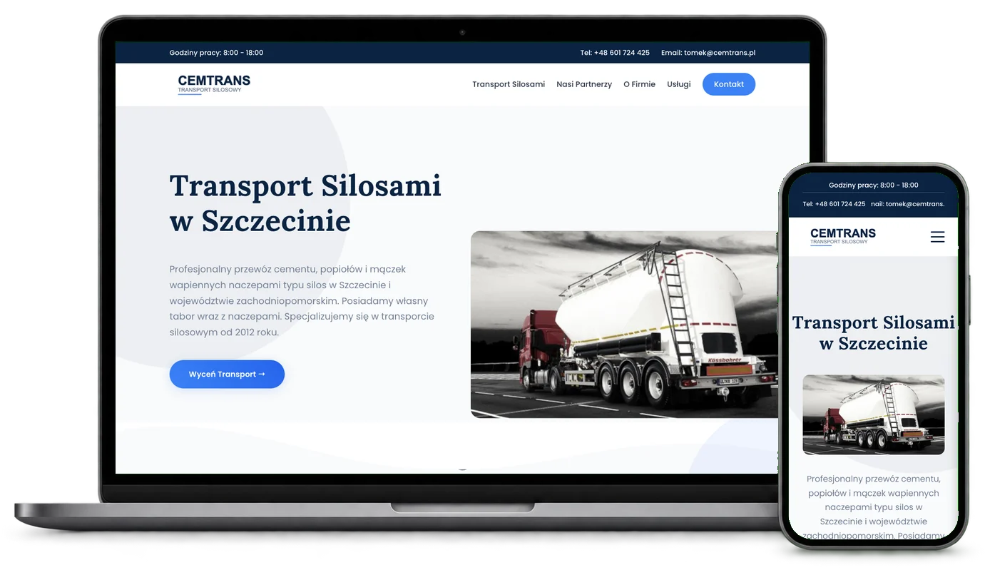 Strona internetowa Cemtrans