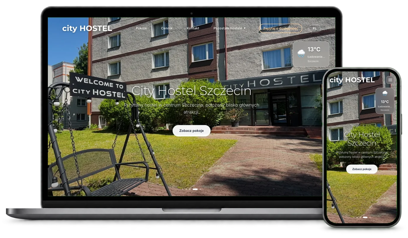 Strona internetowa City Hostel