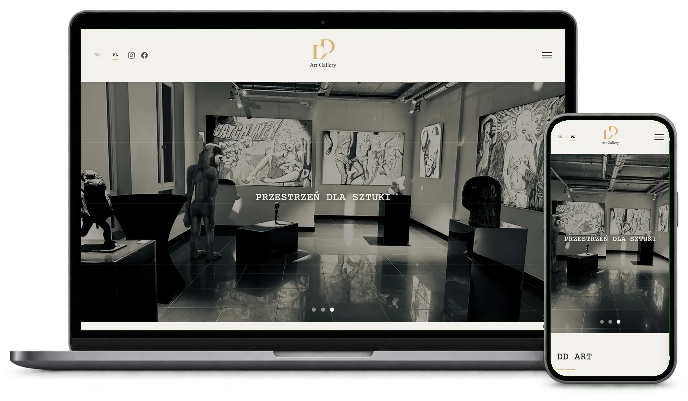 Strona internetowa DD Art Gallery
