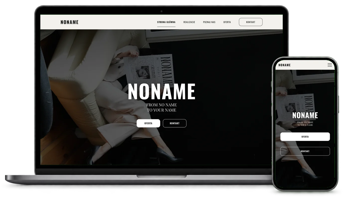 Strona internetowa NONAME Agency